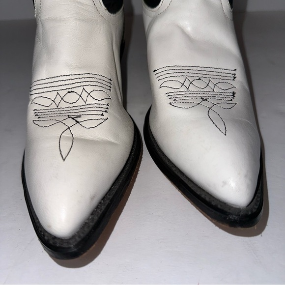 Code West Sz 7 Vintage White Lighting Western Rodeo Boots RARE - Picture 12 of 15